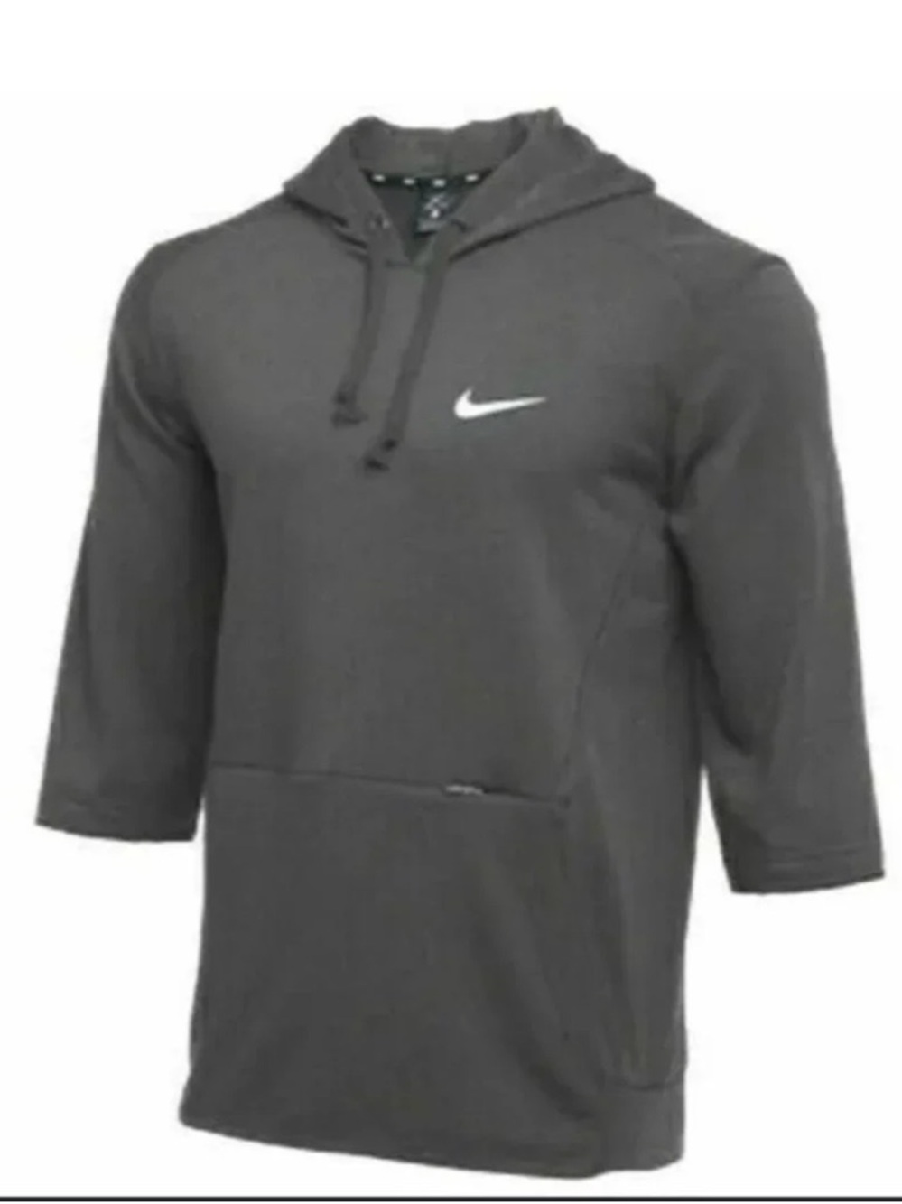 Nike Dri Fit Men’s Dark Gray Hooded 3/4 Sleeve
